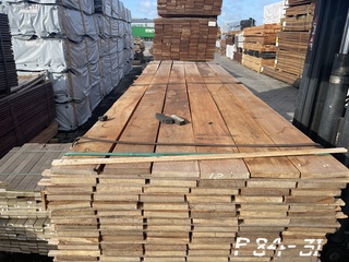 Ca. 138x Guyana Teak beschoeiingsplanken, 20x150mm, lengte 300cm